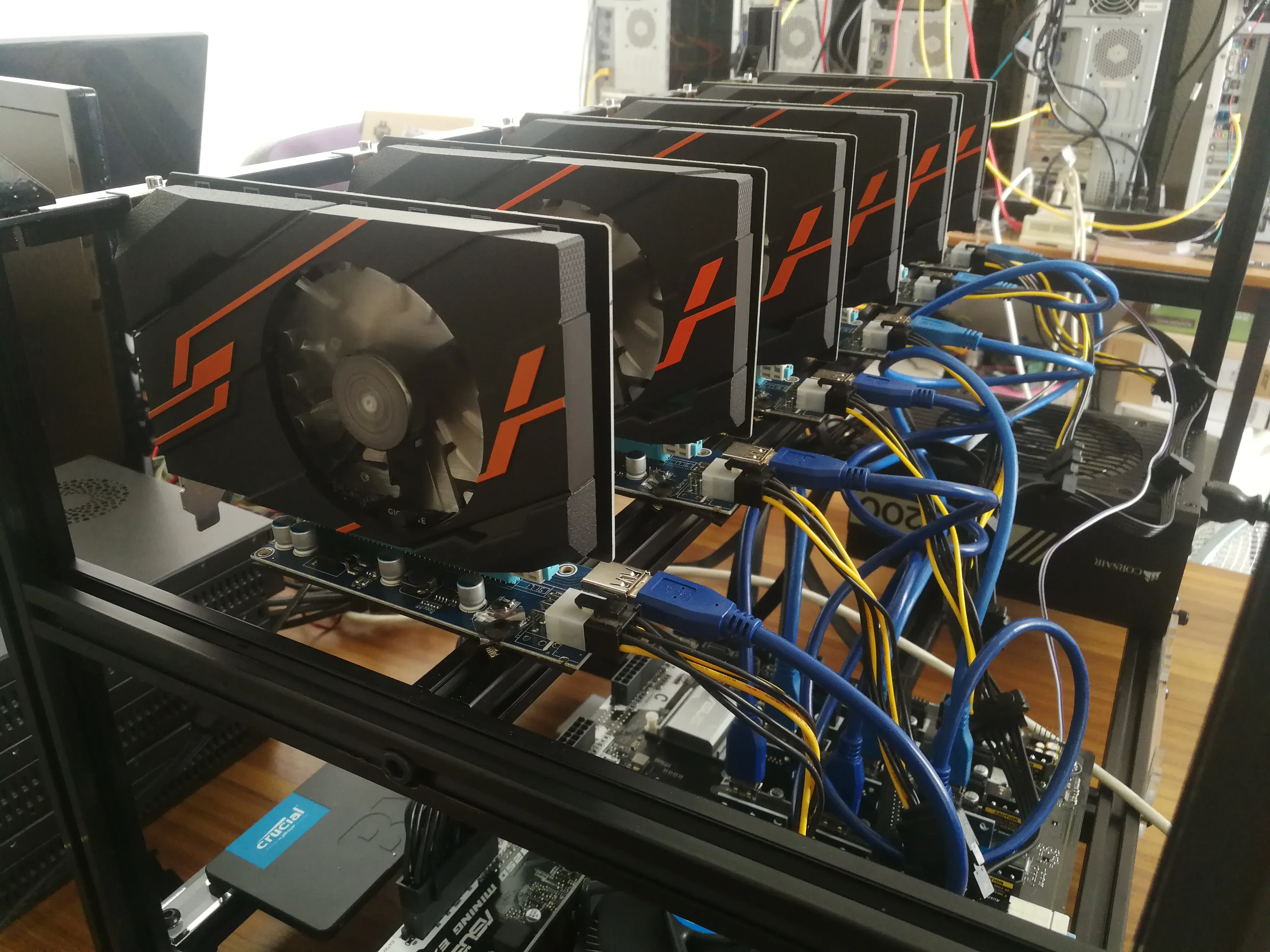 Rig pour caclul de blockchain